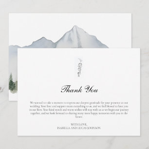 Tarjeta de agradecimiento a Rustic Forest and Moun