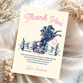 Tarjeta de agradecimiento a Saddle up Rodeo Cowboy