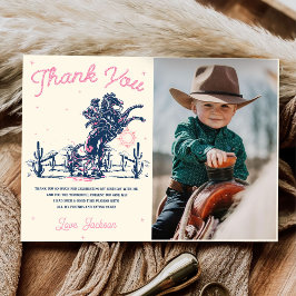 Tarjeta de agradecimiento a Saddle up Rodeo Cowboy