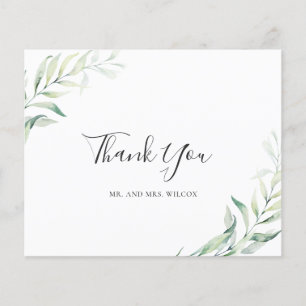 Tarjeta de agradecimiento a Sage Eucalyptus Budget