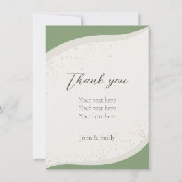 Tarjeta de agradecimiento a Sage Green Abstract Fl