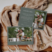 Tarjeta de agradecimiento a Sage Green Boda