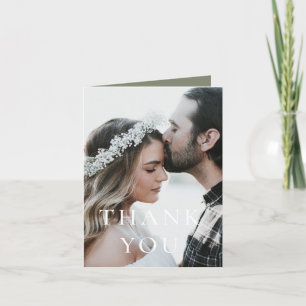 Tarjeta de agradecimiento a Sage Green Elegant Pho