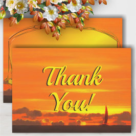 Tarjeta de agradecimiento a Sailboat Sunset 1300