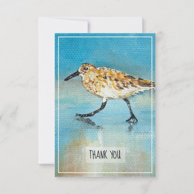Tarjeta de agradecimiento a Sandpiper Shorebird Co (Anverso)