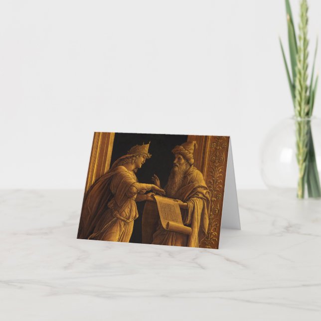 Tarjeta De Agradecimiento A Sibyl and a Prophet, 1495 by Andrea Mantegna (Anverso)