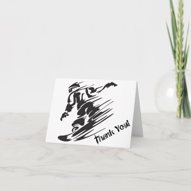 Tarjeta de agradecimiento a Silhouette Snowboardin (Anverso)