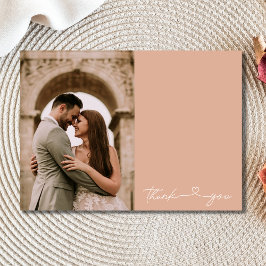 Tarjeta de agradecimiento a simple Boda de imágene