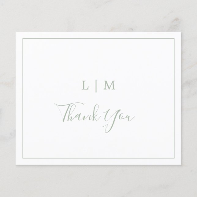 Tarjeta de agradecimiento a simple Boda de presupu (Anverso)