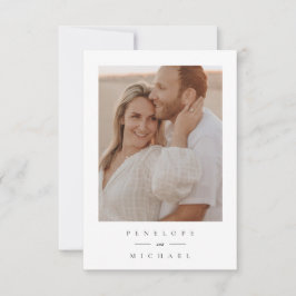 Tarjeta de agradecimiento a simple Boda minimalist