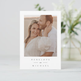 Tarjeta de agradecimiento a simple Boda minimalist