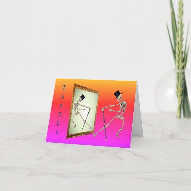 Tarjeta de agradecimiento a Skeleton Dancing (Anverso)