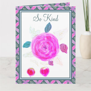 Tarjeta de agradecimiento a Slate Blue Flowe