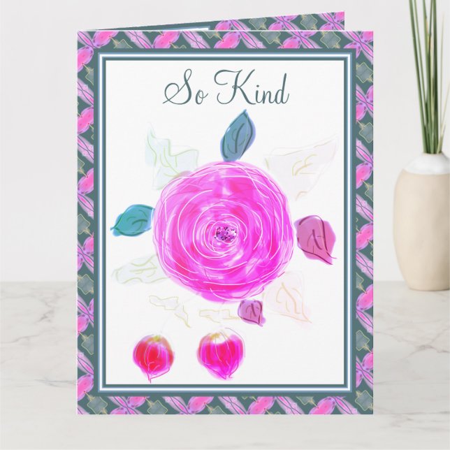 Tarjeta de agradecimiento a Slate Blue Flowe (Anverso)