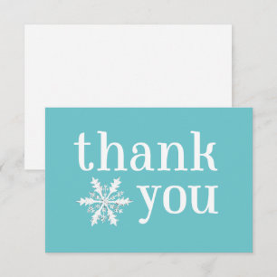 Tarjeta de agradecimiento a Snowflake de invierno