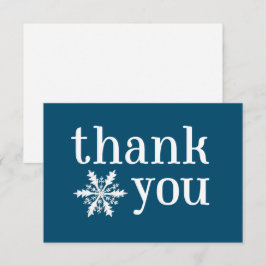 Tarjeta de agradecimiento a Snowflake de invierno