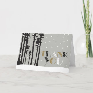 Tarjeta de agradecimiento a Snowy Winter Scene