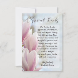 Tarjeta De Agradecimiento A Special Thanks – Magnolia Funeral