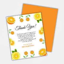 Tarjeta de agradecimiento a Squeeze Citrus Bridal 
