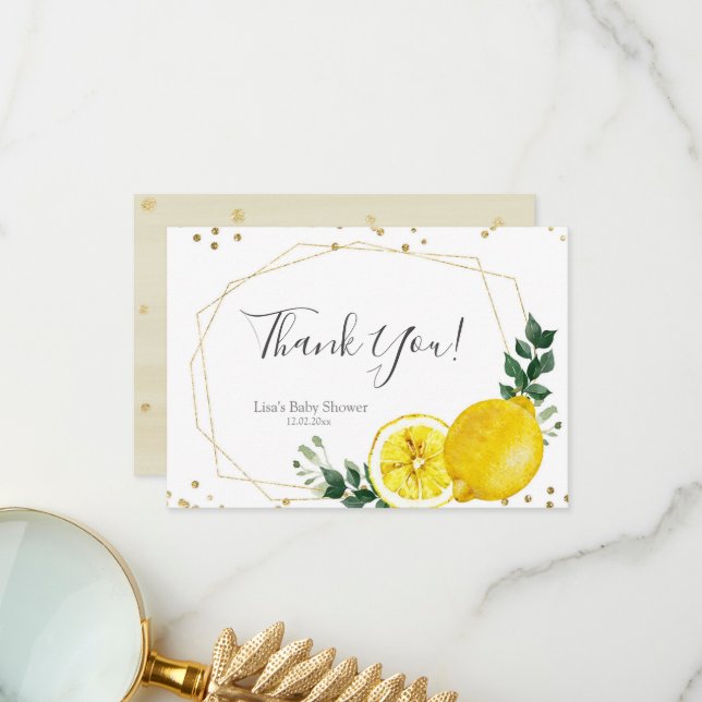 Tarjeta de agradecimiento a Squeeze Lemon Bridal S (Anverso/Reverso In Situ)