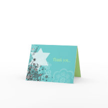 Tarjeta de agradecimiento a STAR FLOWERS Bat Mitzv