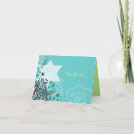 Tarjeta de agradecimiento a STAR FLOWERS Bat Mitzv