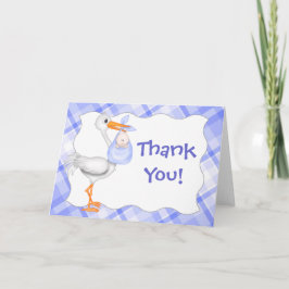 Tarjeta de agradecimiento a Stork & Baby Boy