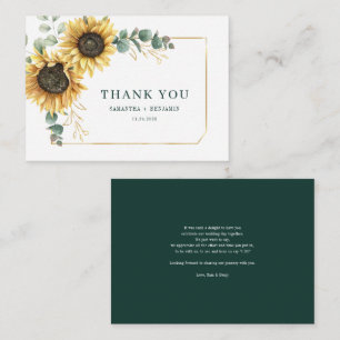 Tarjeta de agradecimiento a Sunflower Eucalyptus B