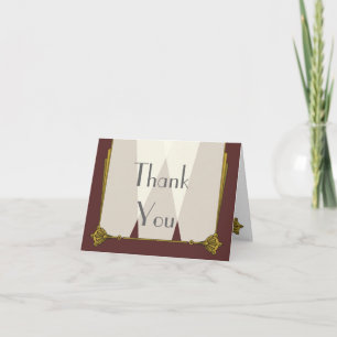Tarjeta de agradecimiento a Swanky Art Deco en roj