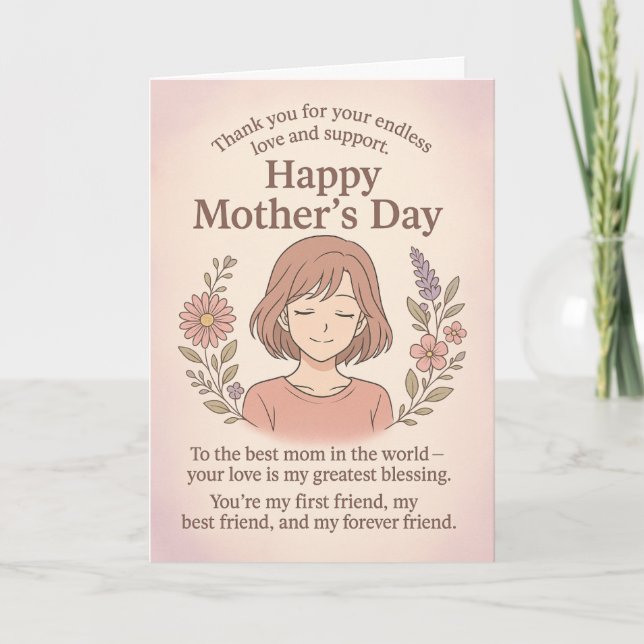Tarjeta De Agradecimiento A sweet Mother's Day greeting card - thank you to  (Anverso)