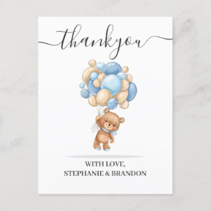 Tarjeta de agradecimiento a Teddy Bear Balloon