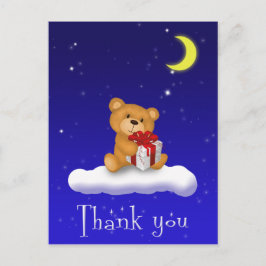Tarjeta de agradecimiento a Teddy Bear con regalo 