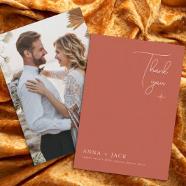 Tarjeta de agradecimiento a Terracotta Boda