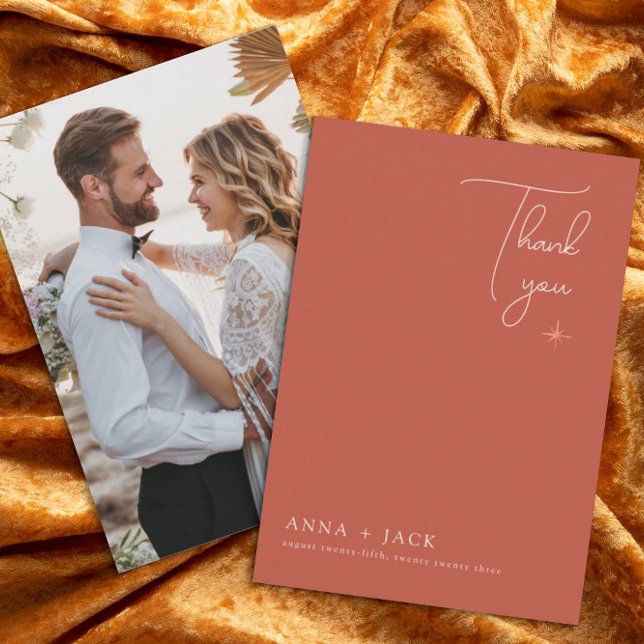 Tarjeta de agradecimiento a Terracotta Boda (Subido por el creador)