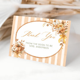 Tarjeta de agradecimiento a Terracotta Pumpkin Bri