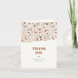 Tarjeta de agradecimiento a Terrazzo Slab Boda mod