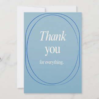 Tarjeta De Agradecimiento A thank you card for different occasions in blue