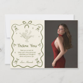 Tarjeta De Agradecimiento A Tini Bit Older Martini Bow Birthday Party Photo