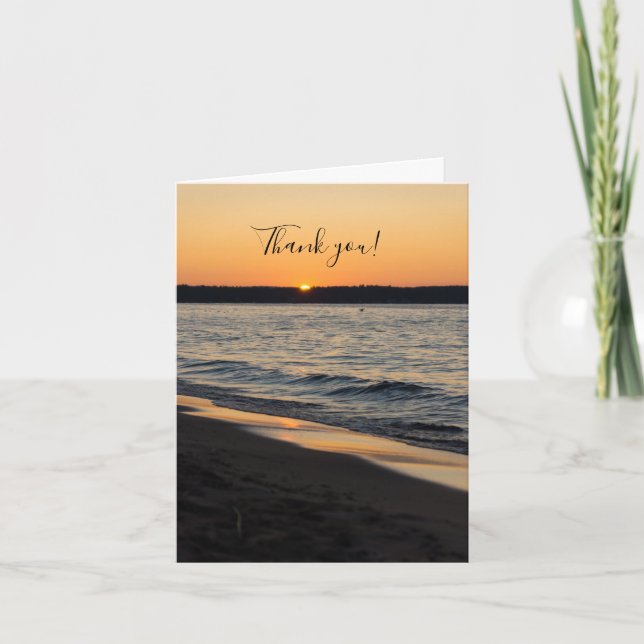 Tarjeta de agradecimiento a Traverse Sunset (Anverso)