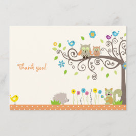 Tarjeta de agradecimiento a través de Baby Shower 