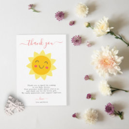 Tarjeta de agradecimiento a través de Baby Shower 