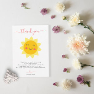Tarjeta de agradecimiento a través de Baby Shower 
