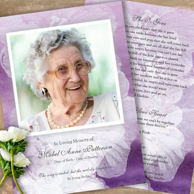 Tarjeta de agradecimiento a través de la memoria a (Sympathy Photo Celebration of Life, In Loving Memory, Forever in our Hearts Funeral thank you cards)