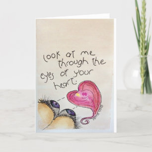 Tarjeta De Agradecimiento A través de los ojos.