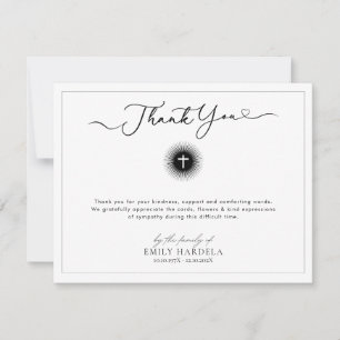 Tarjeta de agradecimiento a través del funeral rel