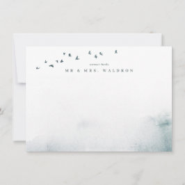 Tarjeta de agradecimiento a un Boda de flores silv