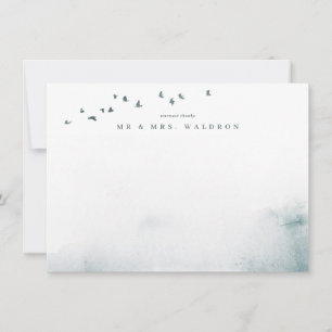 Tarjeta de agradecimiento a un Boda de flores silv