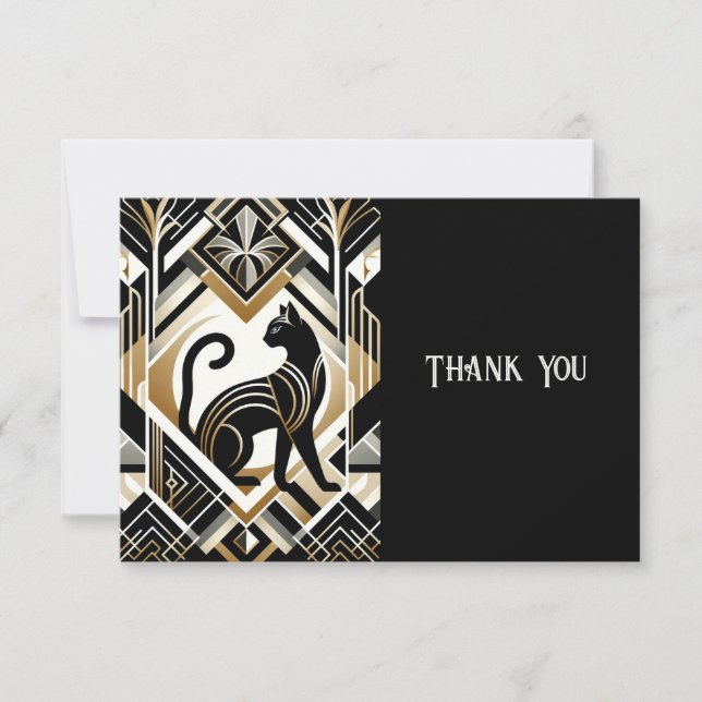 Tarjeta de agradecimiento a un gato decorativo abs (Anverso)