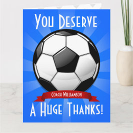 Tarjeta de agradecimiento a un gigante de fútbol