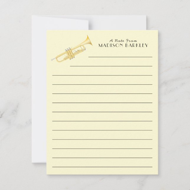 Tarjeta de agradecimiento a un maestro de banda de (Anverso)